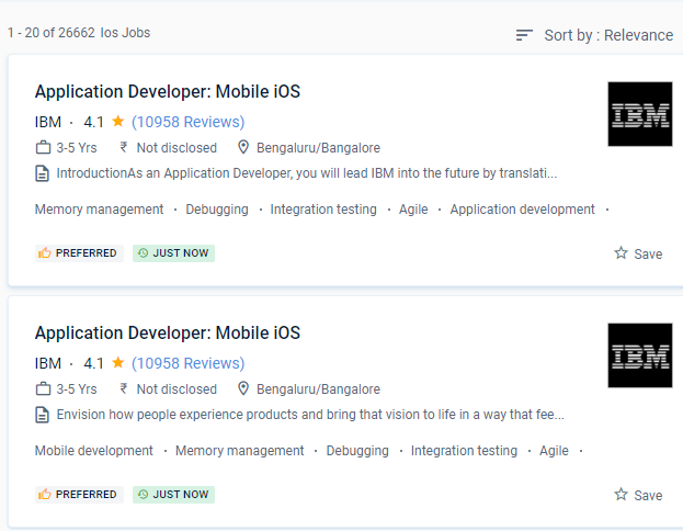iOS internship jobs in Kottayam