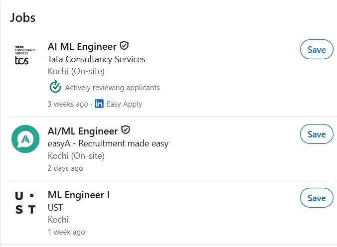 Machine Learning & Deep Learning internship jobs in Palakkad