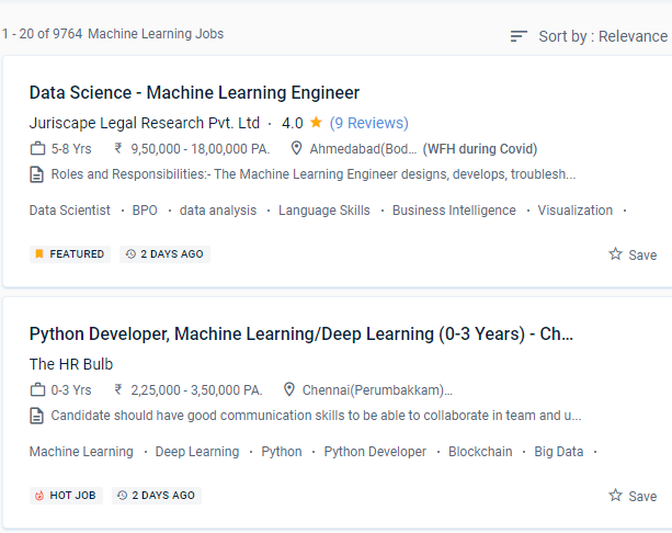 Machine Learning internship jobs in Kasaragod