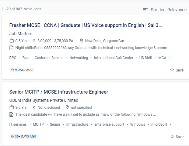 MCSE internship jobs in Pathanamthitta