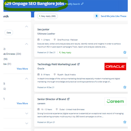 On-Page SEO internship jobs in Kannur